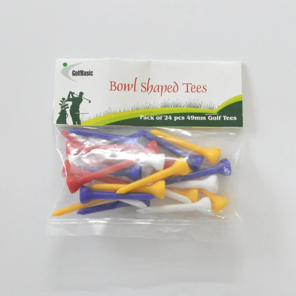 GolfBasic Premium Bowl Shaped Golf Tees (49 mm)