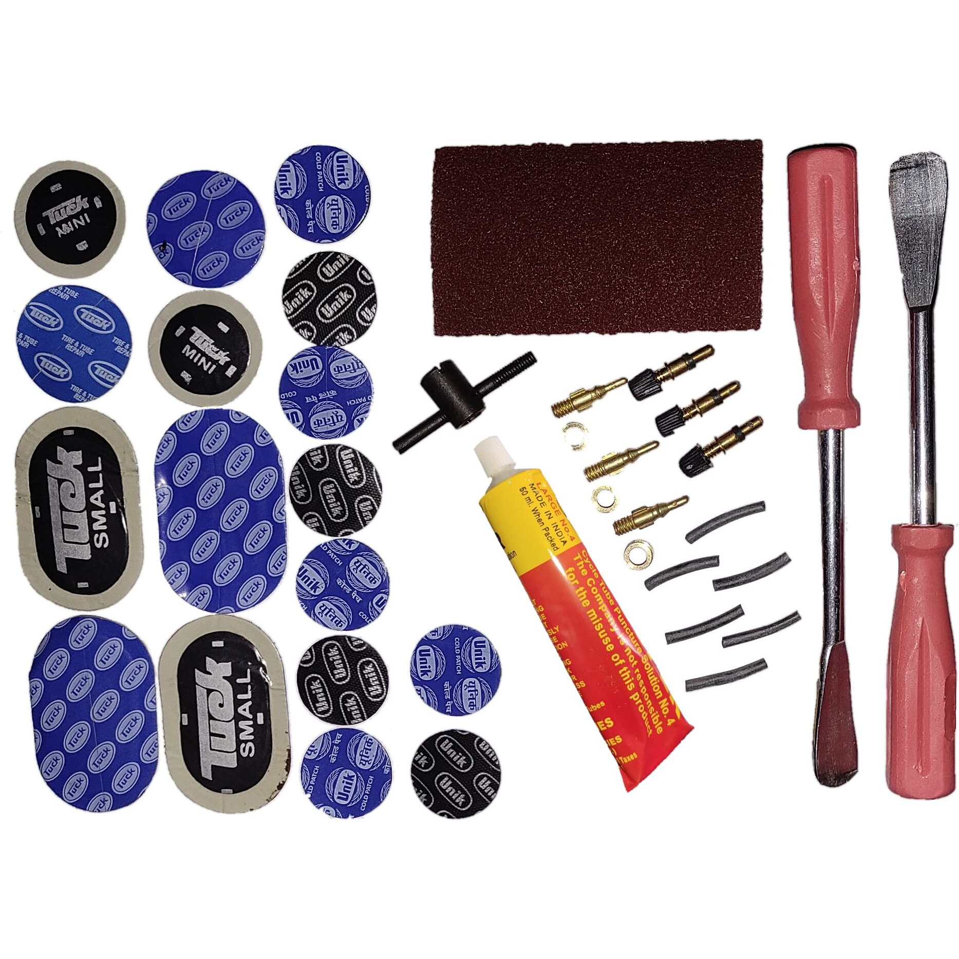 Cycle Bicycle Burst and Puncture or Tube Swimming Tube Repairing Complete kit- 40 pcs/Components