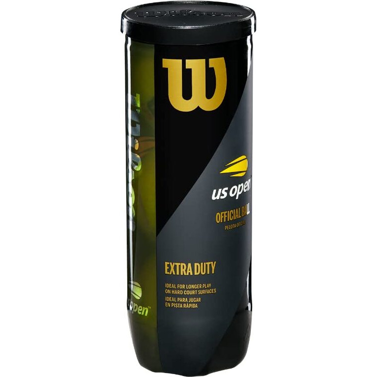 Wilson Synthetic Us Open Xd 1 Can Tennis Ball (Pack of 3), Yellow, 2.57 2.70 Inches (K-Rey-Wtb10620)