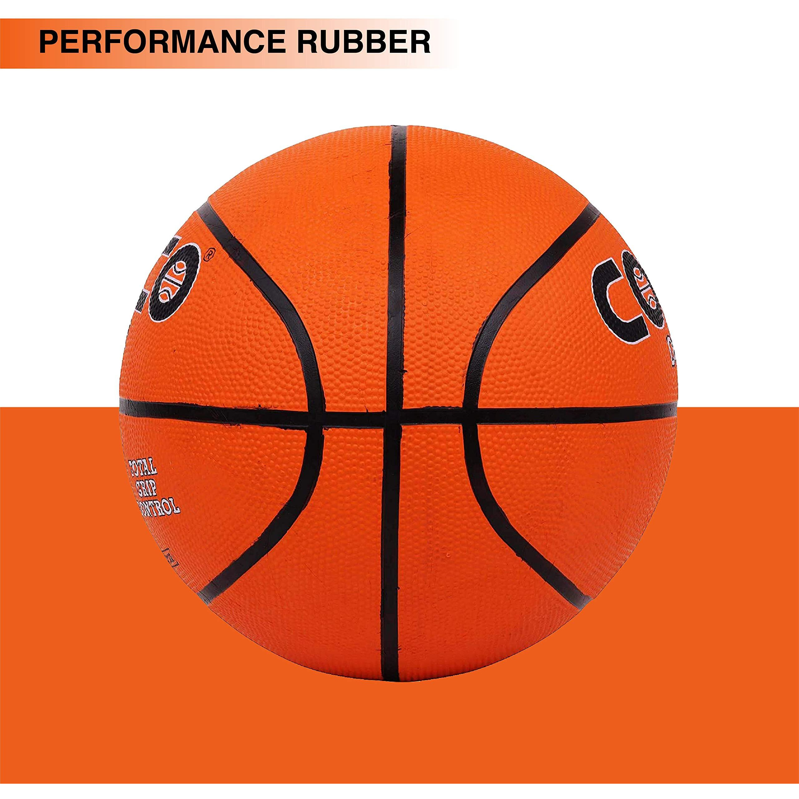 Cosco Rubber Dribble Basket Balls (Size 5, Orange)