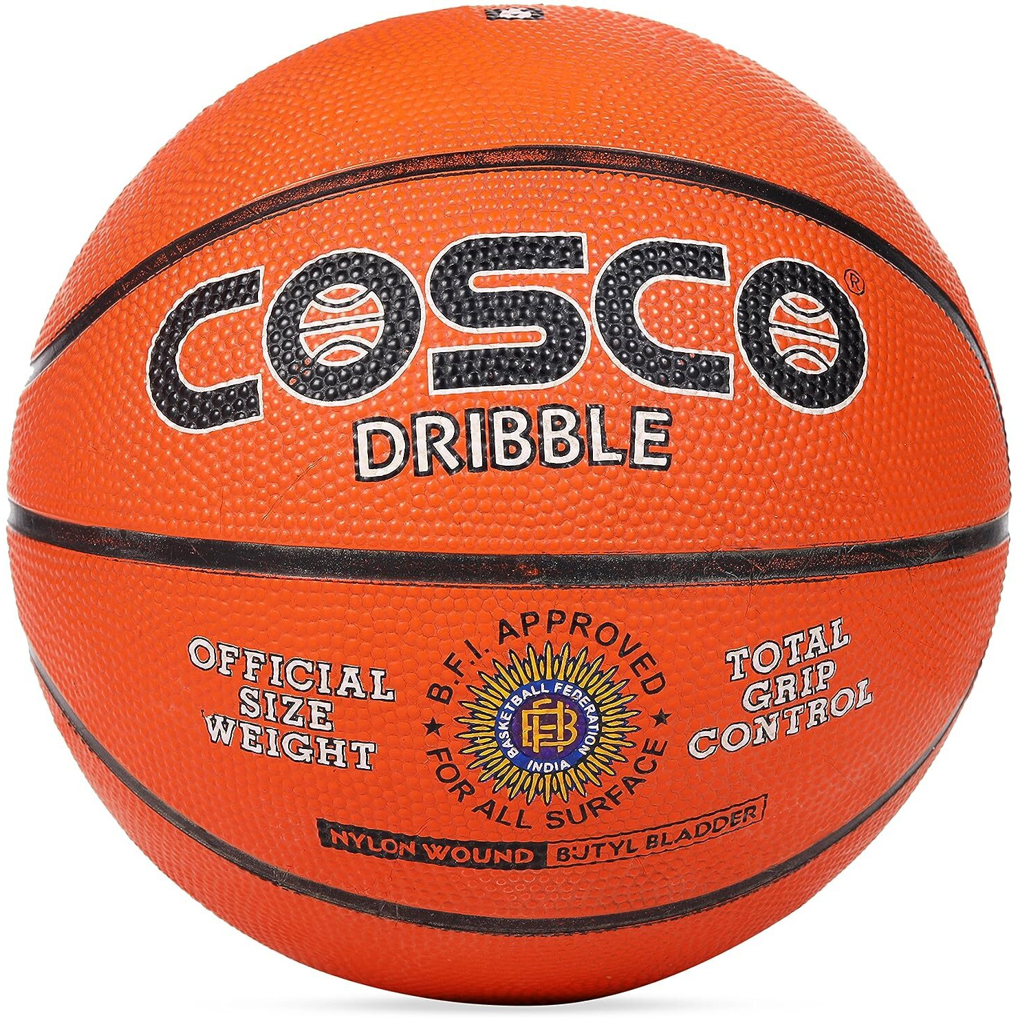 Cosco Nylon Dribble Basketballs, Size 6 (Orange)