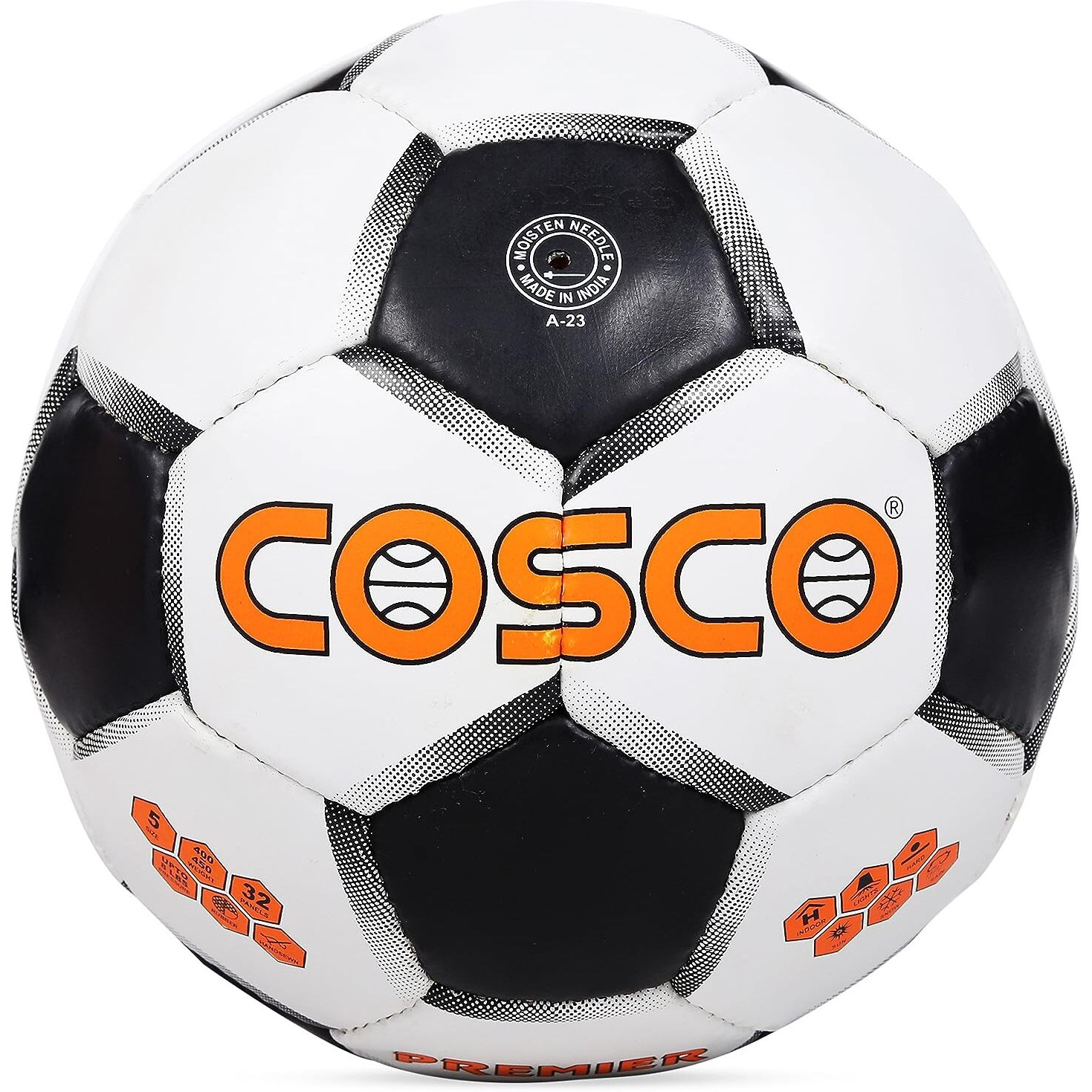 Cosco Premier Rubber Football, Size 5 (Multicolour, Soccer)