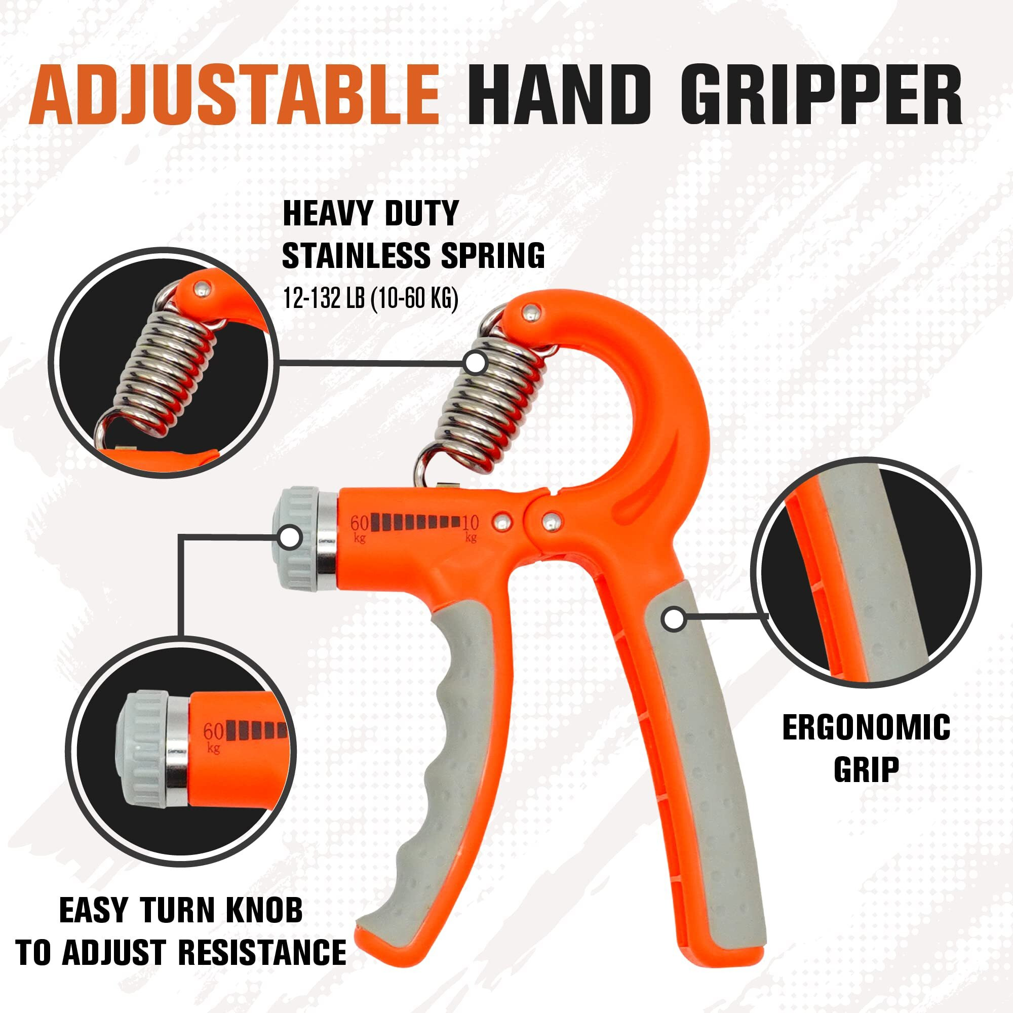 SOLARA Hand Gripper Set of 5, Finger exercise equipment Hand Grip for Gym, Hand Grip strengthener & Hand Exercise equipment, Mobile app with 5 eBooks and 50 plus Videos