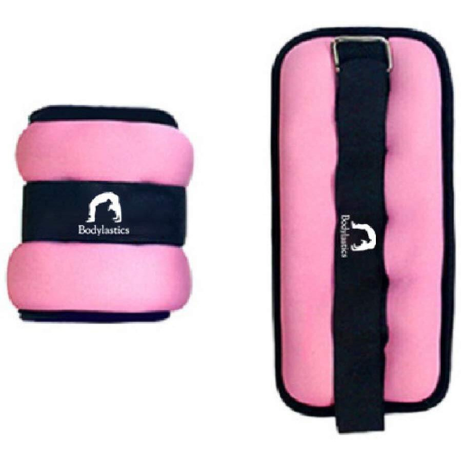 Bodylastics Ankle Weights 1kg Pair (1kg x 2  2kg) Skin Friendly Soft Neoprene Wrist Adjustable Straps Unisex for Walking, Running, Strength Training Fitness Workouts Exercises