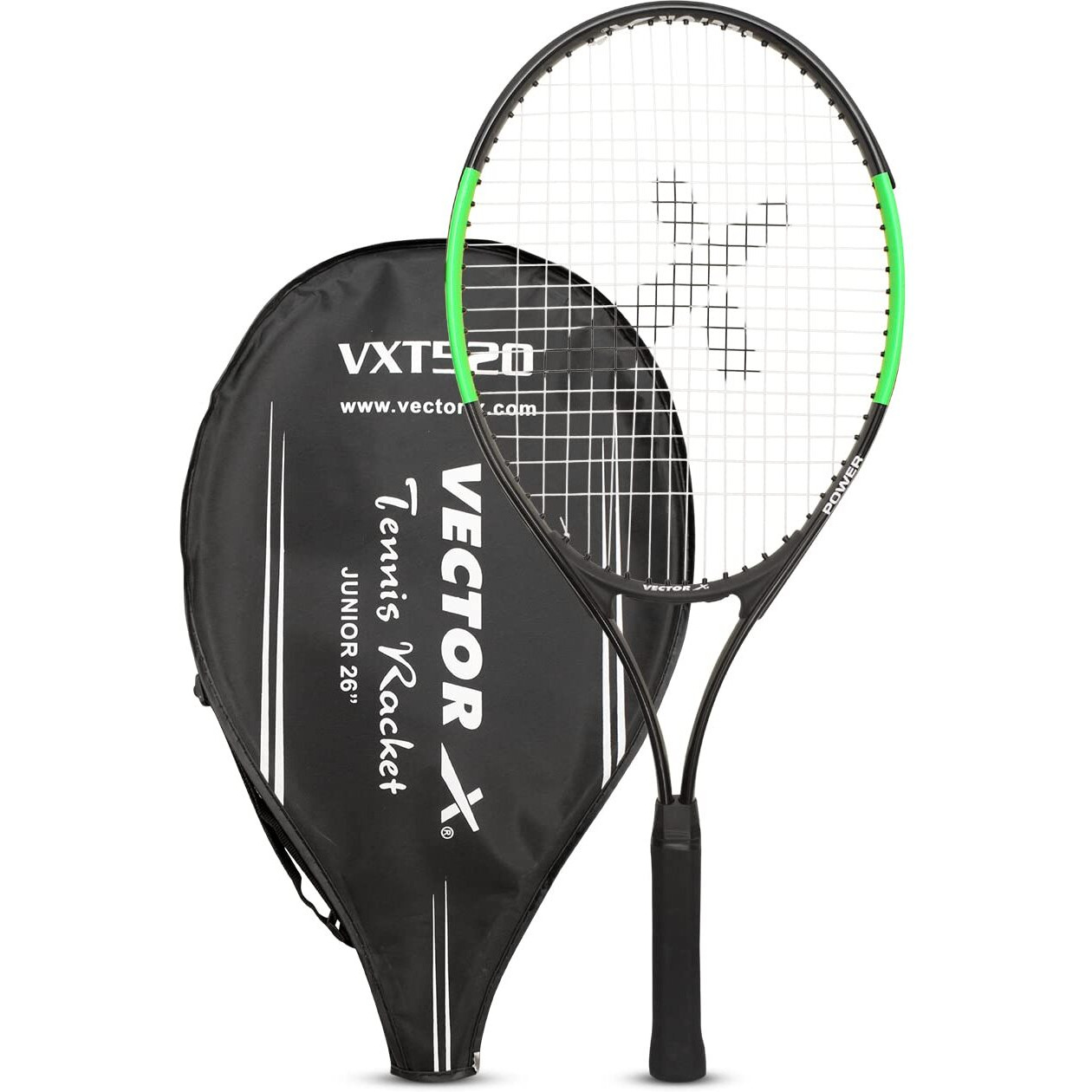 Vector X Adult Recreational Tennis Rackets,26 Inch Super Lightweight Tennis Racquets for Student,Training,Tennis and Beginners, Outdoor Games - Grip Size - 4 3/8