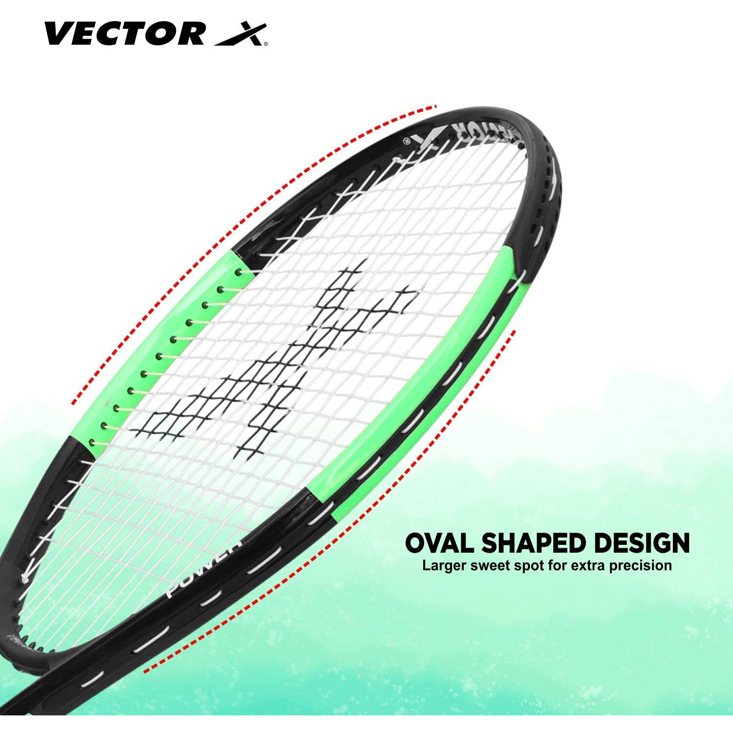 Vector X Adult Recreational Tennis Rackets,26 Inch Super Lightweight Tennis Racquets for Student,Training,Tennis and Beginners, Outdoor Games - Grip Size - 4 3/8