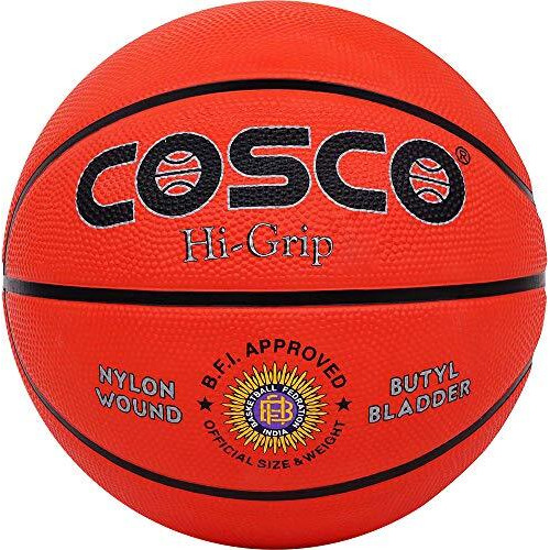 Cosco Hi-Grip Rubber Basket Balls, (Size 5, Orange), basketball