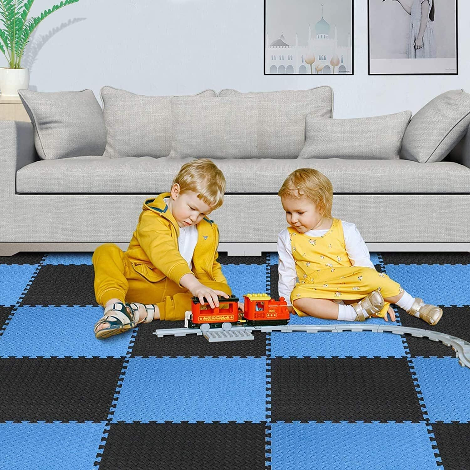 SIGNATRON Exercise Mat Puzzle Gym Mat Interlocking Foam Mats EVA Foam Floor Tiles with Protective Flooring for Gym Equipment Workouts