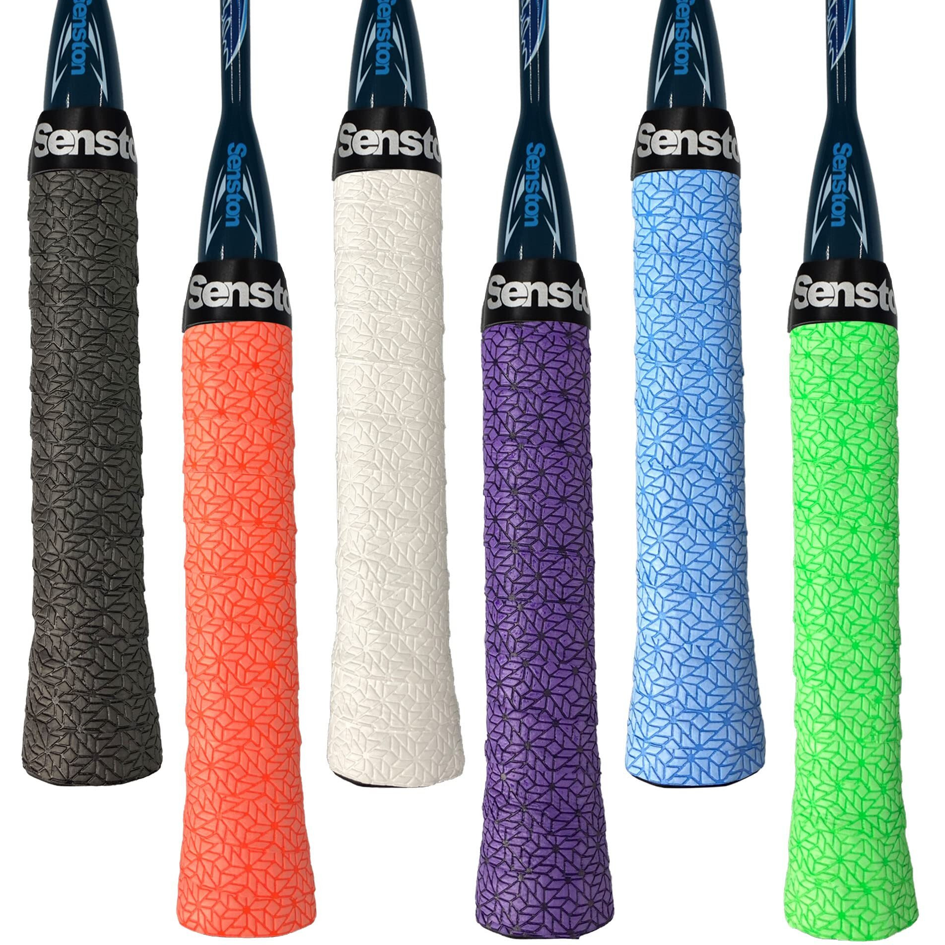 Senston Racket Grips 6-Pack Tennis Racquet Overgrip Pickleball Badminton Racket Grips Squash Tennis Racket Grip Tapes