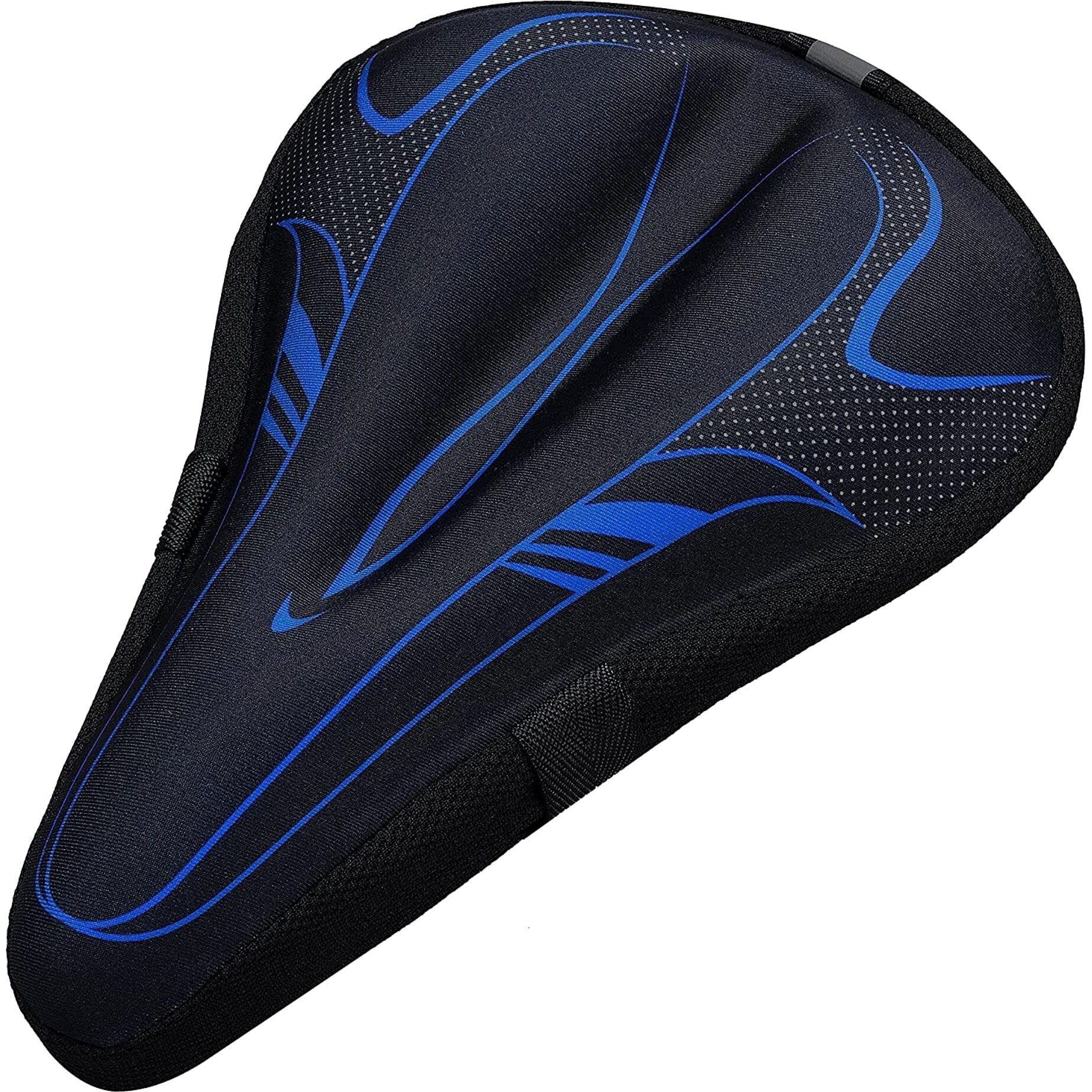 FABSPORTS Microfiber Gel Bike Seat Cover Premium Bicycle Saddle Pad, Extra Gel Cushion, Fits Narrow/Slim Seats (11x7.5 inch, blue)