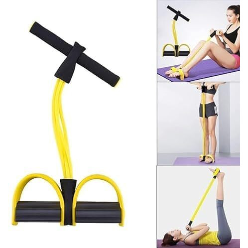 YEKDA Pull Reducer Training Bands 4 Tubes Body Trimmer Pedal Exerciser Yoga Crossfit Exercise, Arm Exercise, Tummy Body Building Training Men and Womens (Pull Reducer)