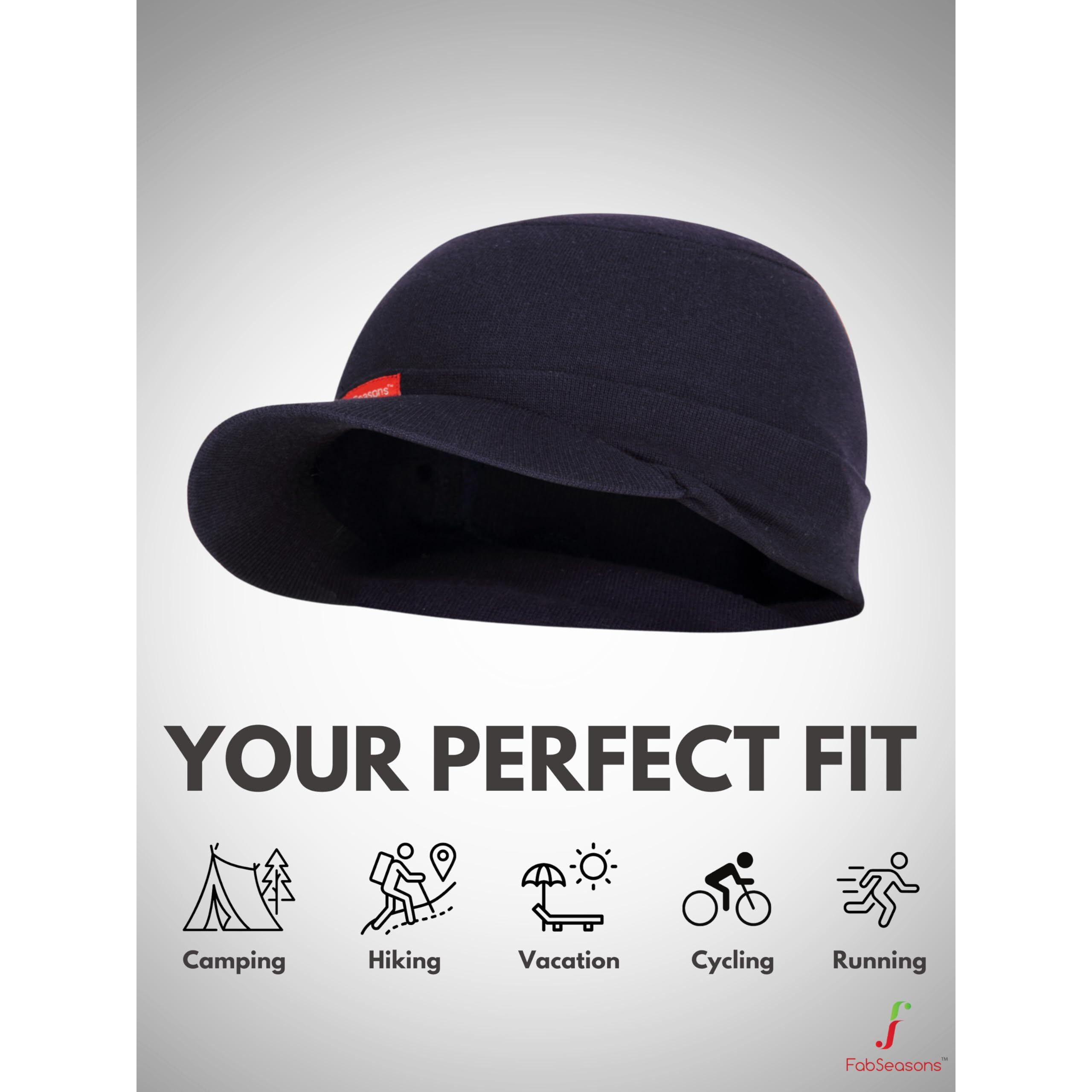 FabSeasons Cotton Skull Cap (Blue)
