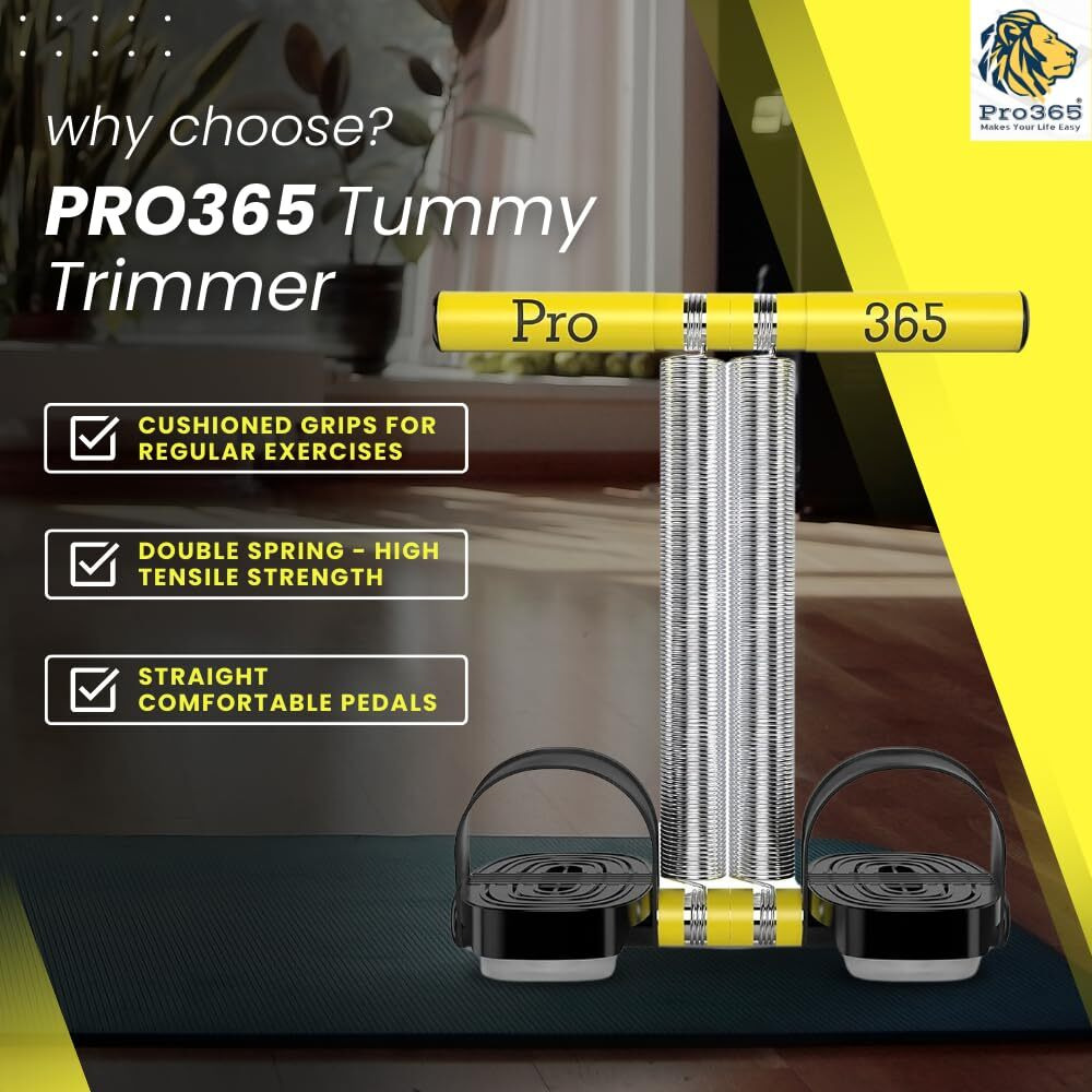 PRO365 Tummy Trimmer Exerciser With Counter Hand Gripper/Flat Pedal For Extra Support/Sit Up Equipment/Sport Fitness/Leg Exerciser/Home Gym Equipment
