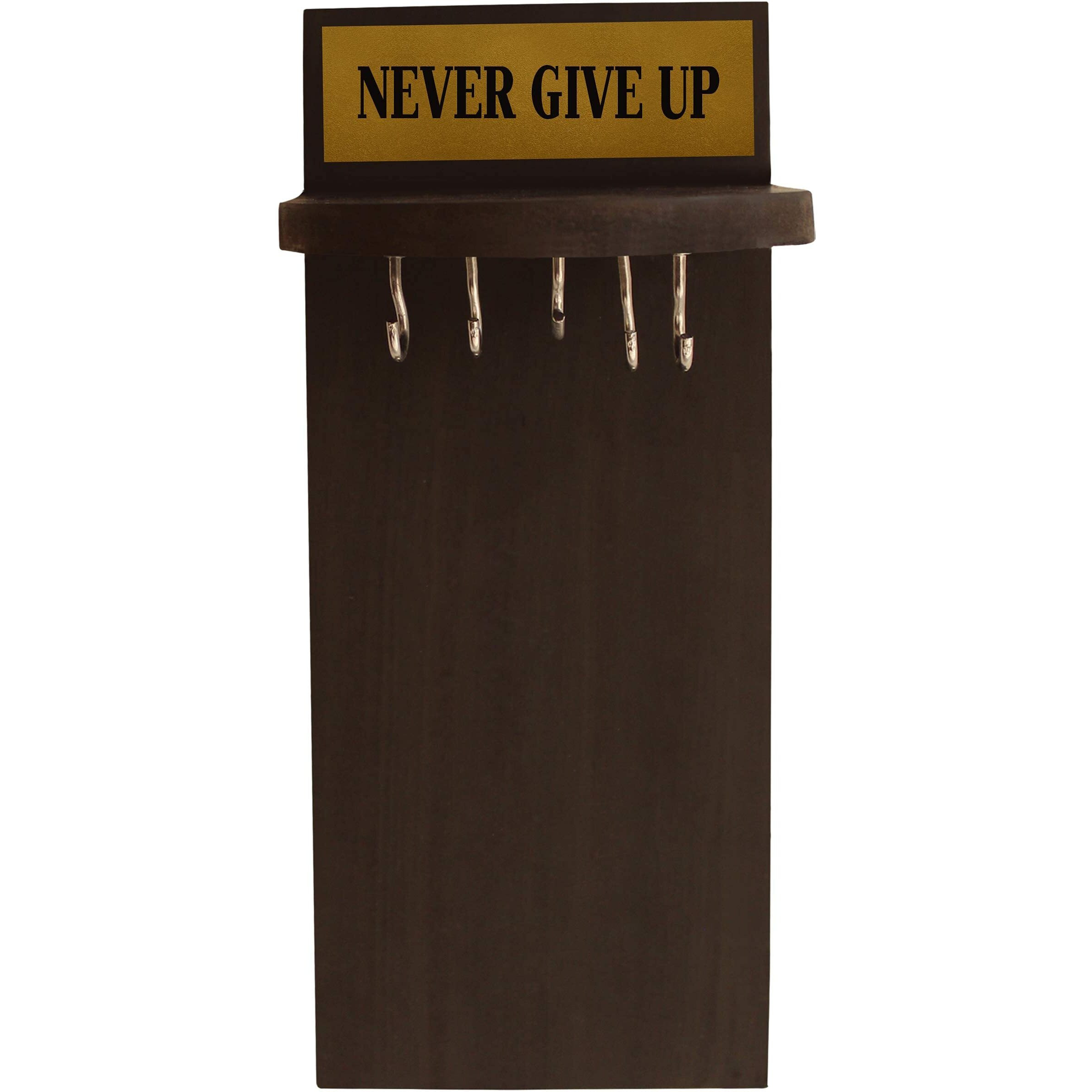 TIED RIBBONS Wood Medal And Trophy Hanger Shelf For Home Wall Decoration(Brown), 30 Centimeters