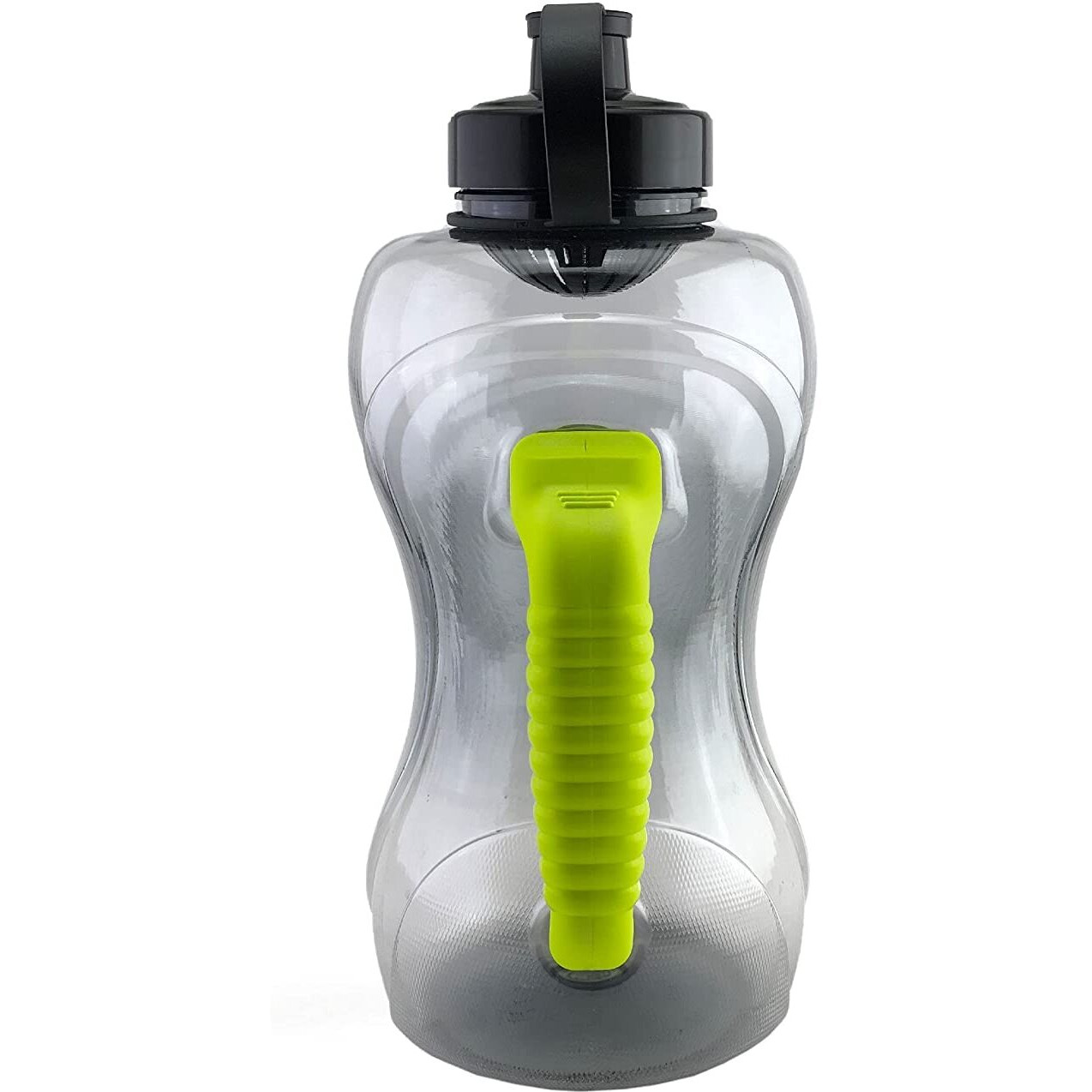 DOVEAZ Sports Plastic Water Bottles for Office use/Protein Shaker Bottle/Gallon Water Bottle (1.5 Liters) with Mixer Ball and Strainer (BPA-Free, Unbreakable, Freezer Safe) (Black Green)