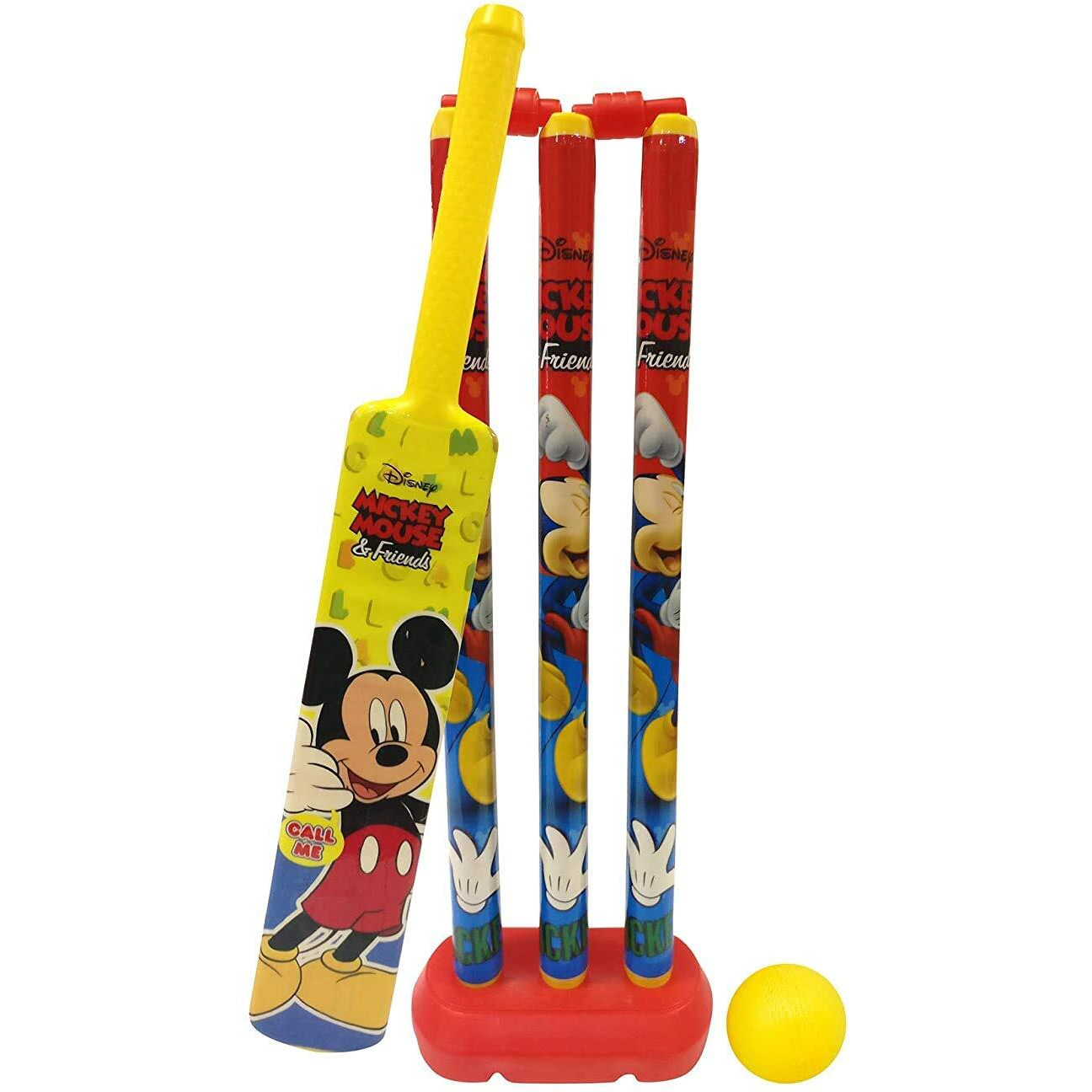 MANAKI ENTERPRISE Plastic Cricket Set with Stump and Ball Kit(Mickey Mouse Cricket Set)