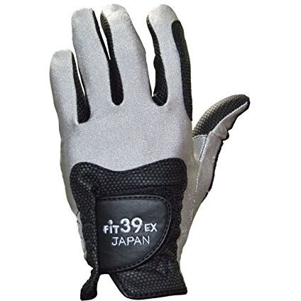 Fit39 EX Golf Glove (Small, Black Silver), S