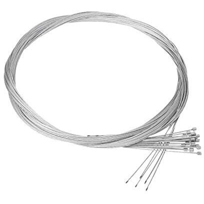 AANIJ  Bicycle Shift Cable, Bicycle Replaceable Inner Derailleur Wire Shifter Cable (Set of 5 Pieces), Grey