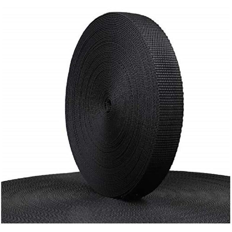AANIJ Nylon Canvas Webbing or flat strip 1 inch 0r 25 mm Wide for Collars, Leashes, Diving Gear, Sports Gear, Bag Belt, Hiking (10 Meter, Pack of 1)