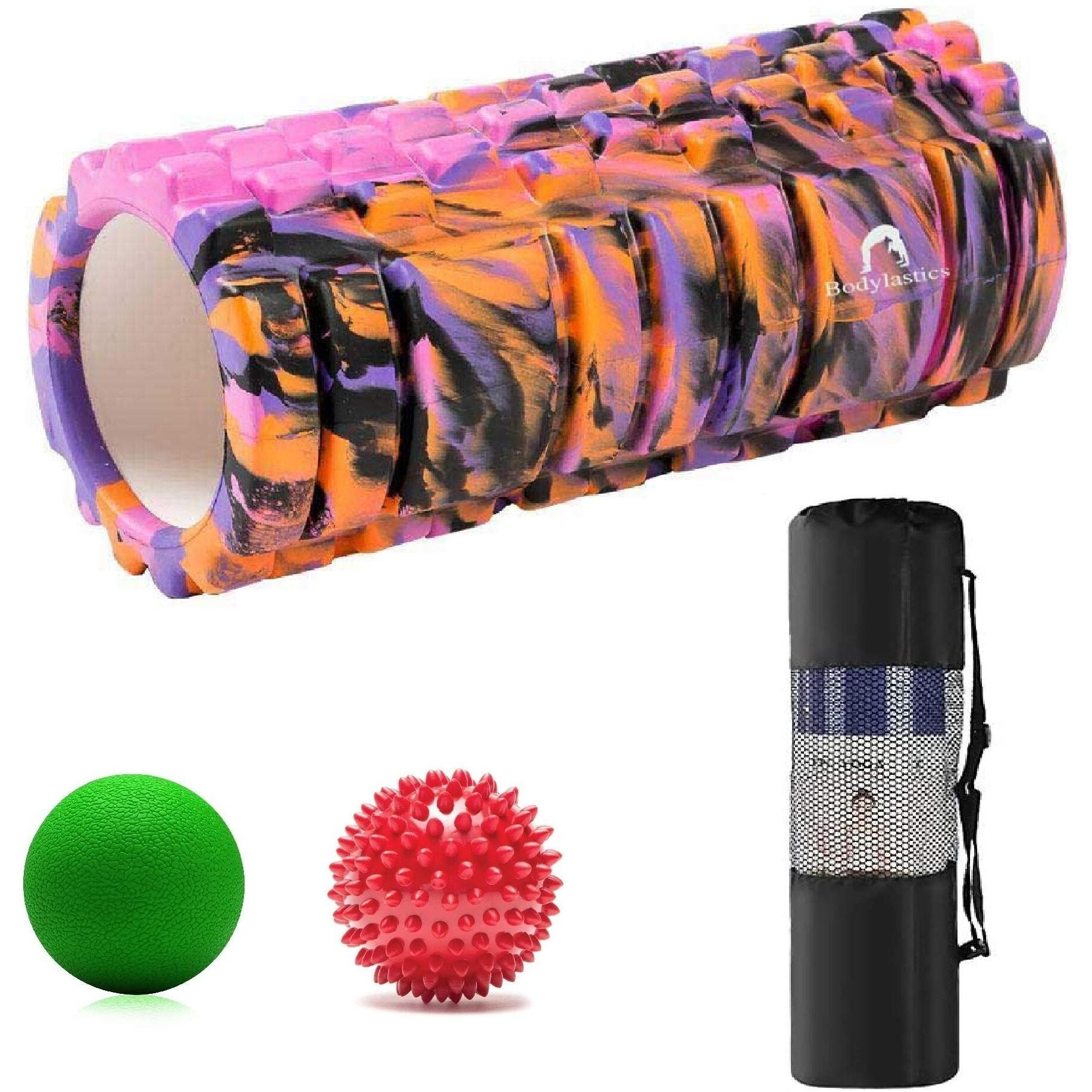 Bodylastics 33cms Foam Roller for Deep Tissue Massage, Relief from Sore Muscles Pain, Pre & Post Exercise Fitness Workout Sessions