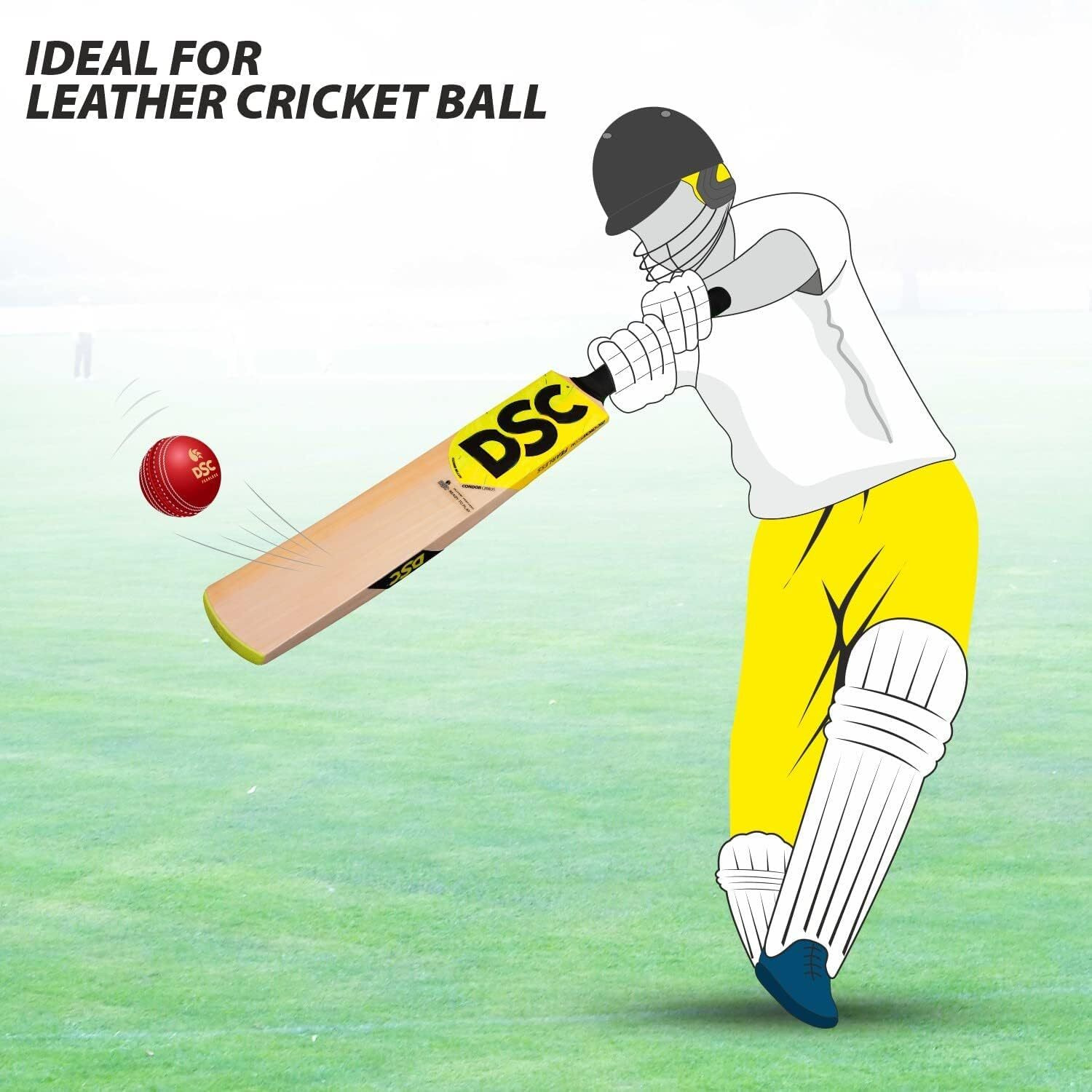 DSC Condor Sizzler Kashmir Willow Cricket Bat ( Size Short Handle, Ball_ type  Leather Ball, Playing Style  All-Round )