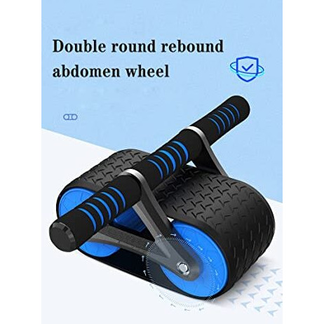 Dravizon Abdominal Abs Exercise Roller Elbow Support - Core Strength Training Wheel Non Slip Double Wheels Ab Roller Fitness Equipment for Abs Workout Home Gym (Purple)