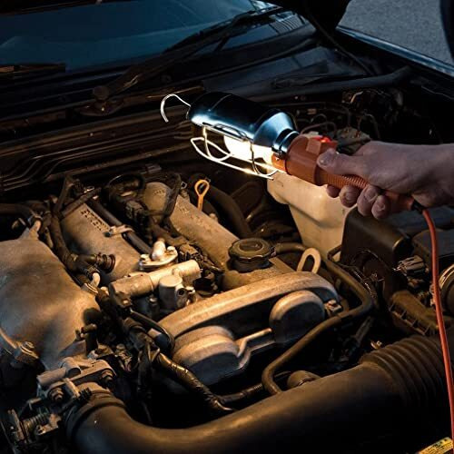 AASONS Workshop Portable Emergency Light Safety Work Light Garage Car Truck Inspection Repair Handheld Work Lamp with Hook, 10m Cord, Without Bulb