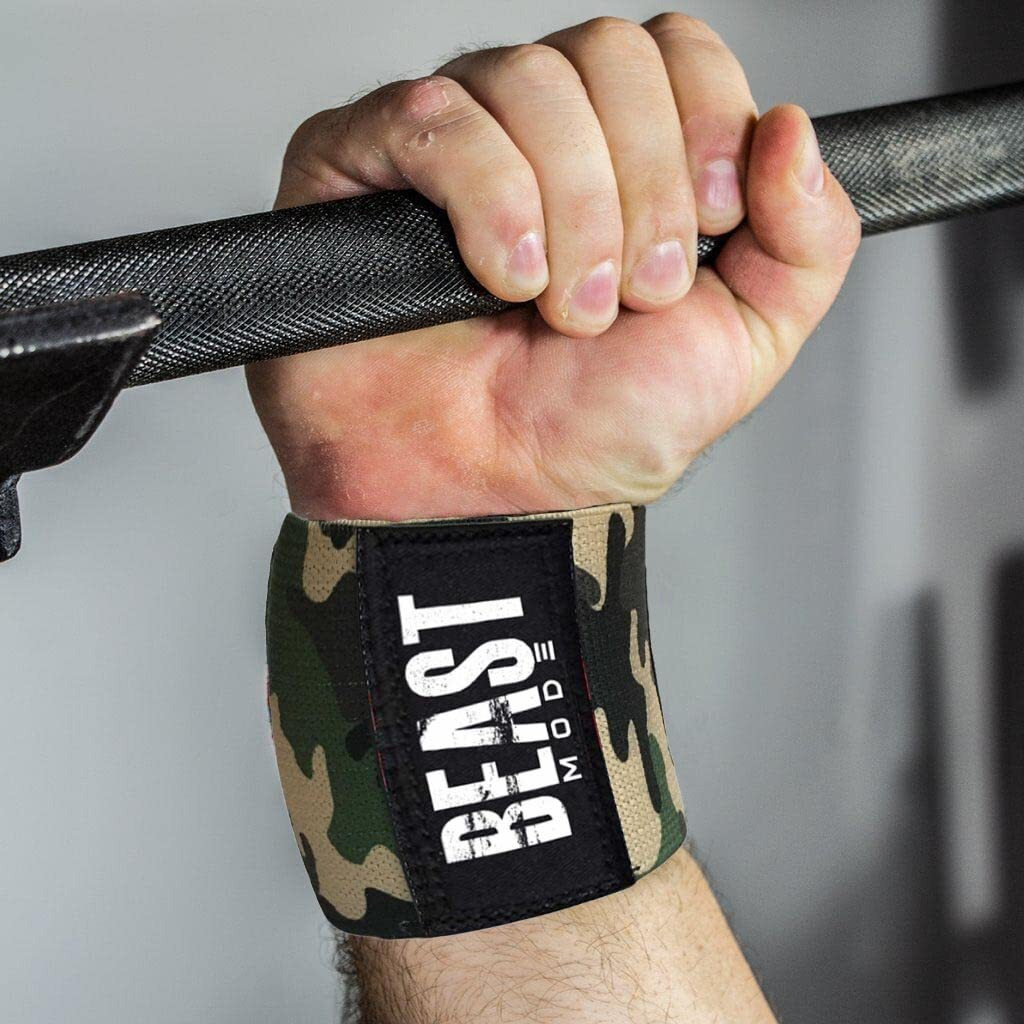 Beast Mode Sports Wrist Band for Gym Workout,Wrist Wraps,Wrist Support for Men by STEIGEN FITNESS-SF