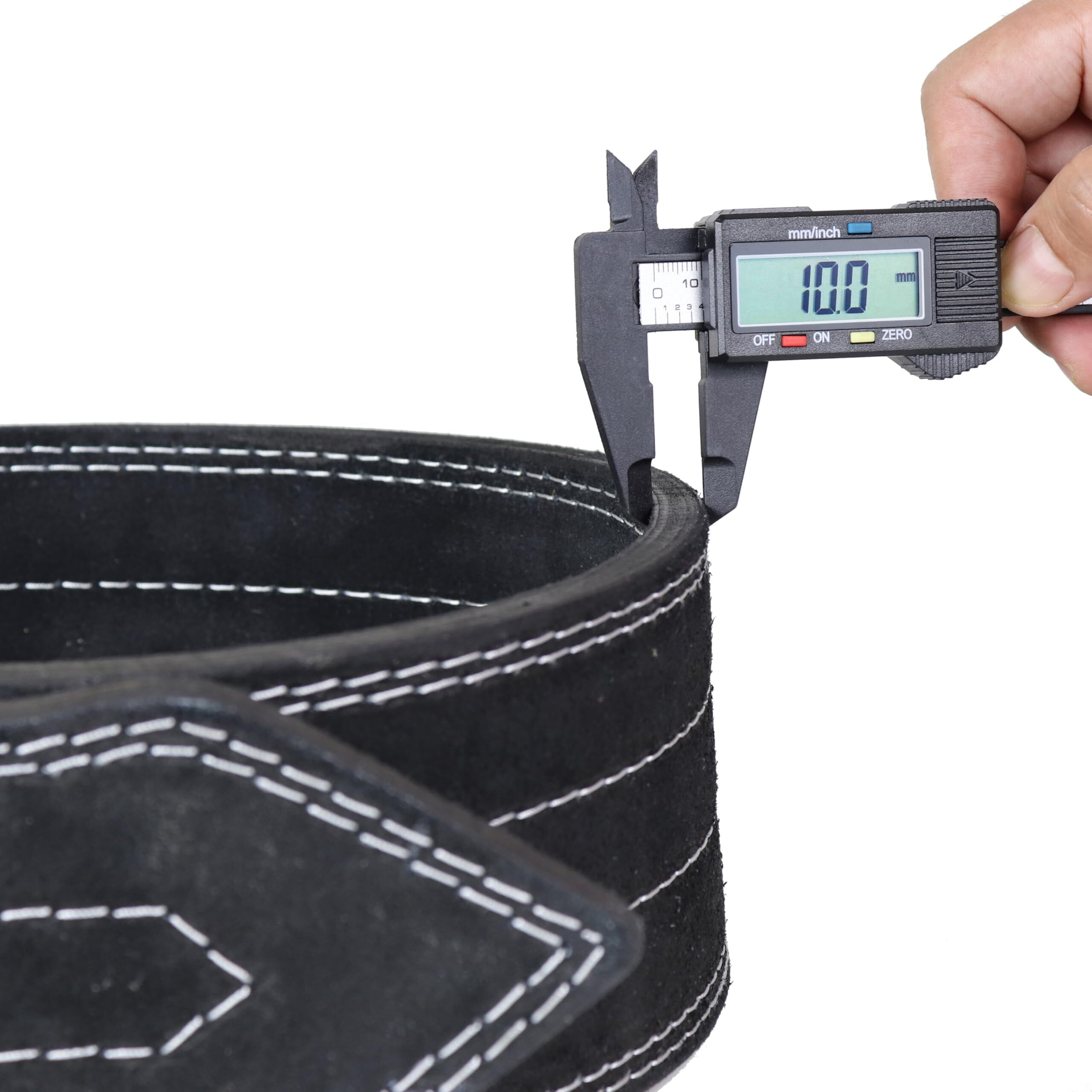 Kobo WTB-05 Leather Power Weight Lifting Belt 10 mm Thick, 4 Inches Wide (M, Black)