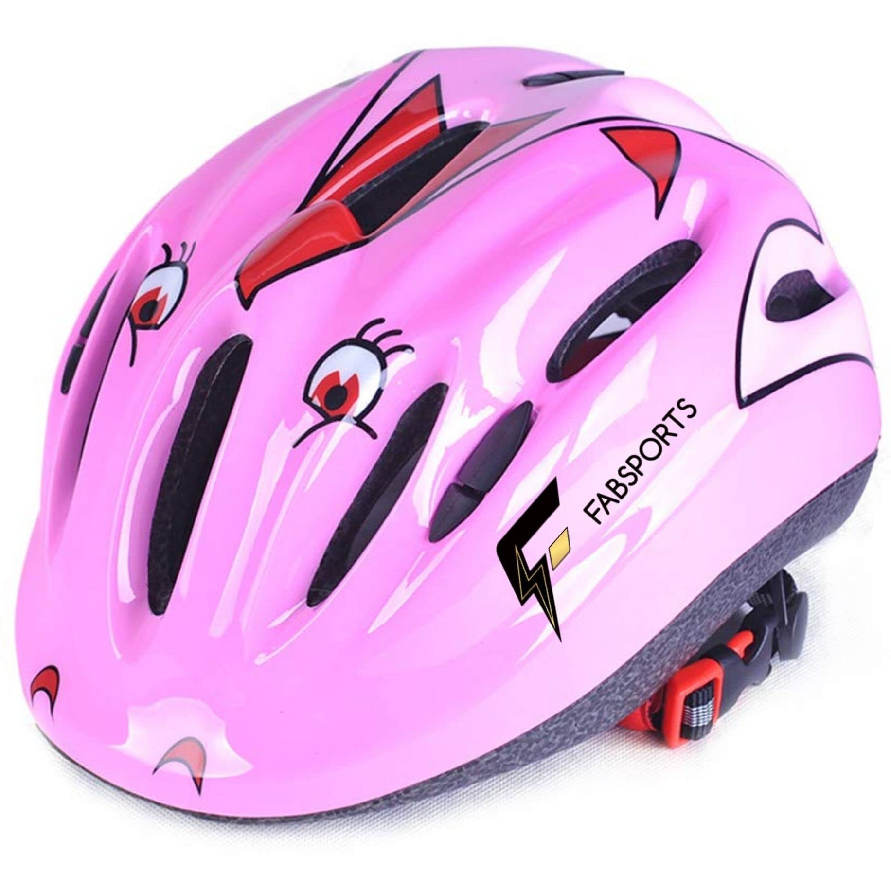 FABSPORTS Printed Safety Helmet for Kids-Boys & Girls (5-12 Years), Light Weight Bicycle Bike Helmet, Adjustable Size, Superior Ventilation for Cycling Skating Skate Boarding