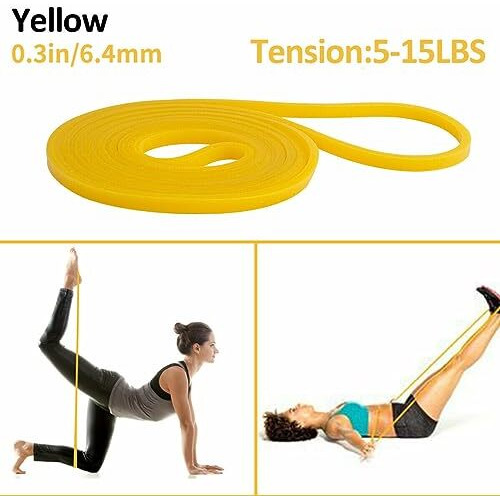 XFyt Beyond Boundaries 5-15 Lbs Thin Pull-up Resistance Loop Band for Stretching, Therapy | Natural Therabands for Calisthenics & Physiotherapy | Gym Workouts Yoga Exercises (2-7 kgs, Yellow)