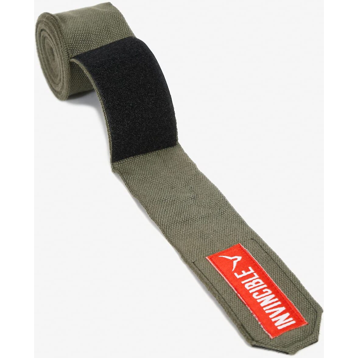 Invincible Mexican Style Semi-Stretch Hand Wraps (Olive, 2.5 Meter)