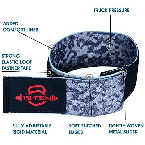 19.ten Comrade 2 Elastic Workout Straps for Men Women BFR Band GYM Gaining Arms Legs and Shoulder Muscles Occlusion Biceps Triceps Training Blood Flow Restriction Bands (Pack of 2, Hand - Grey Line)
