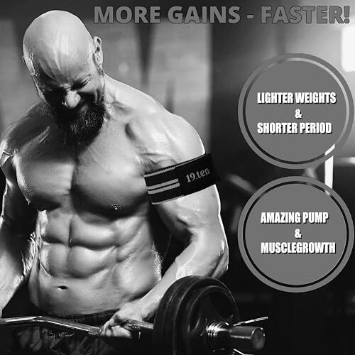 19.ten Comrade 2 Elastic Workout Straps for Men Women BFR Band GYM Gaining Arms Legs and Shoulder Muscles Occlusion Biceps Triceps Training Blood Flow Restriction Bands (Pack of 2, Hand - Grey Line)