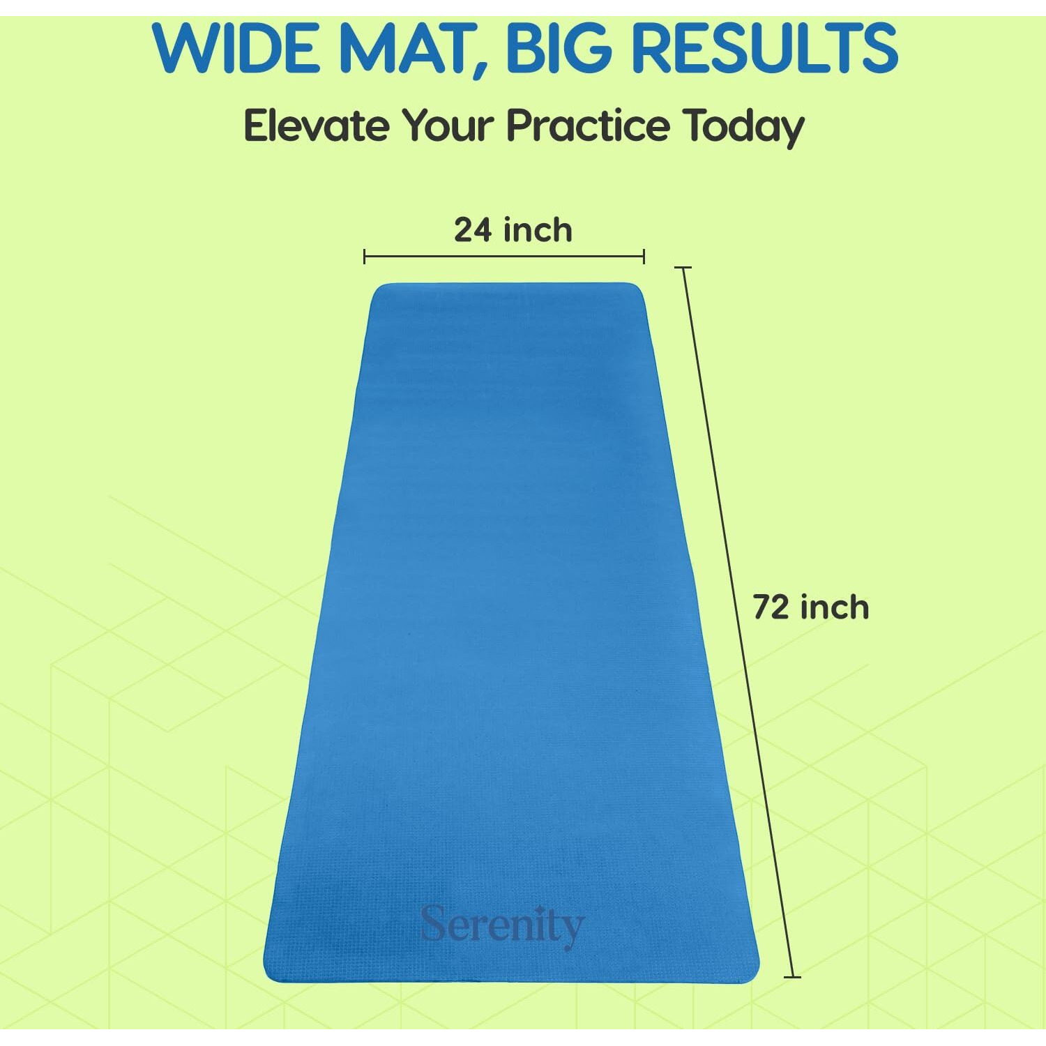 Serenity Everyday Yoga Mat & Carry Strap for Men, Women & Kids Fitness 10MM (Royal Blue) | EVA Material Extra Thick, Long & Wide Exercise Mat For Home Gym,Yoga, Meditation, Pilates & Outdoor Workout | Soft, Easy to Fold, Anti Skid, Anti Slip