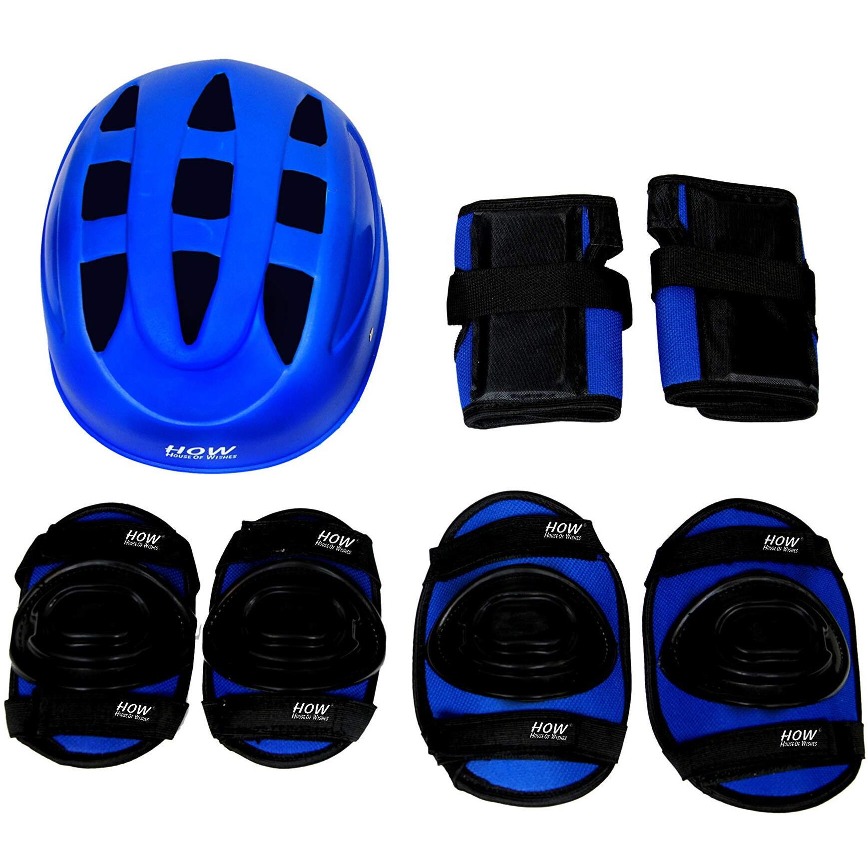 HOW (HOUSE OF WISHES) with Device Skating Set for 6 to 9 Year (S, Blue)