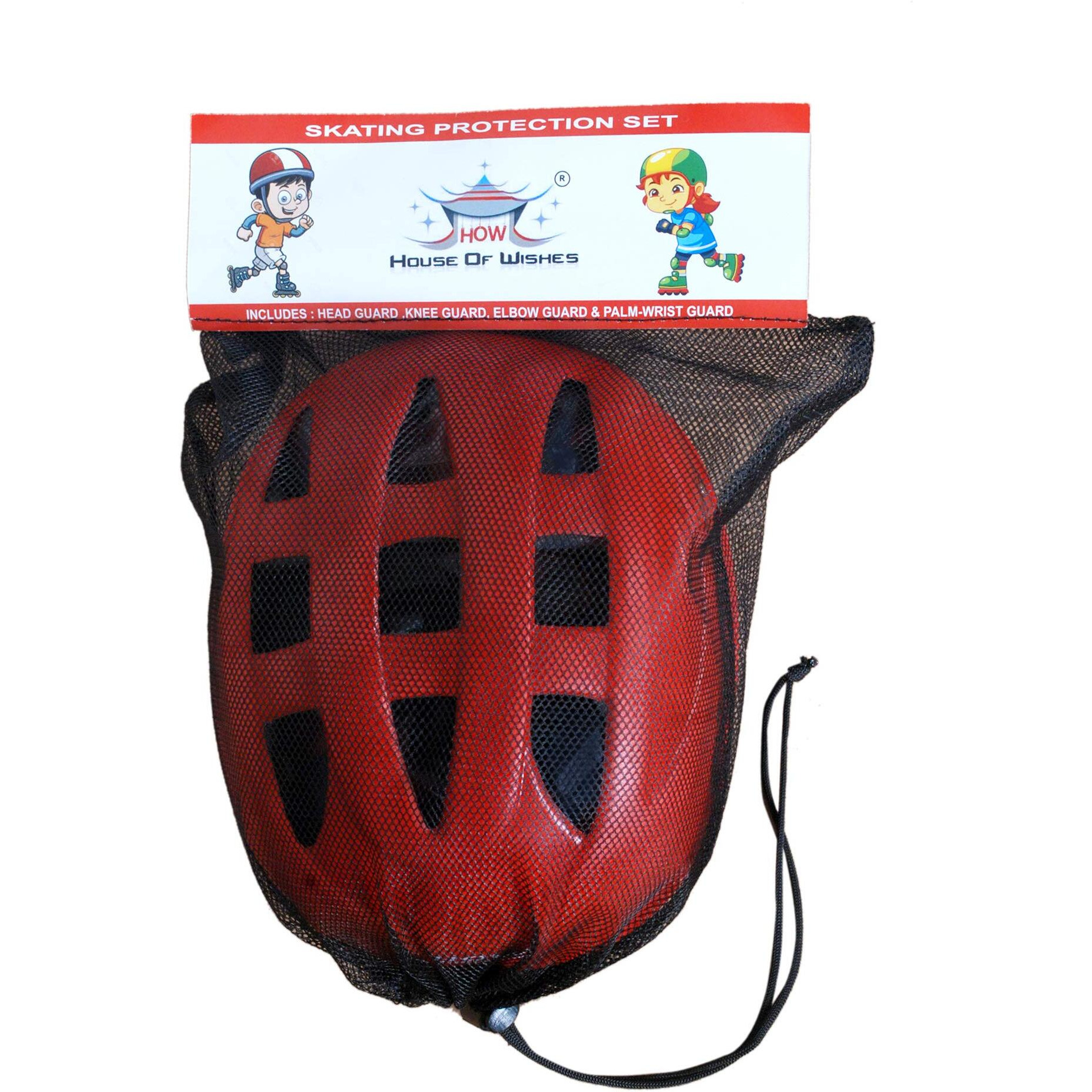HOW (HOUSE OF WISHES) with Device Skating Set for 3 to 6 Year (XS, RED)