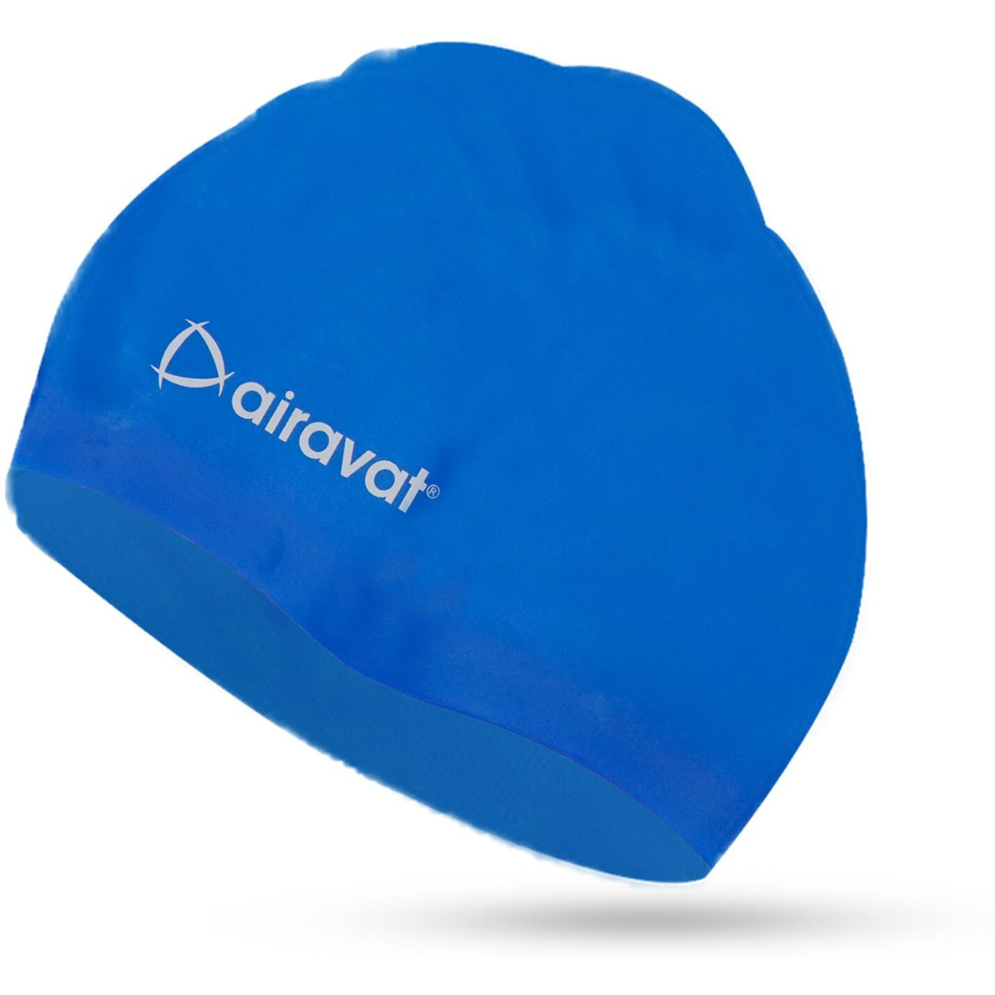 Airavat Basic Swim Cap, 001 Silicone Swim Cap, Comfortable Bathing Cap Ideal for Curly Short Medium Long Hair, Swimming Cap for Women and Men (Dark Blue)