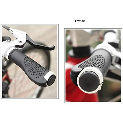 JERN Cycling Grips MTB Mountain Bike Handlebar Lock-on Rubber Grip Cover Bicycle Handlebar (White)
