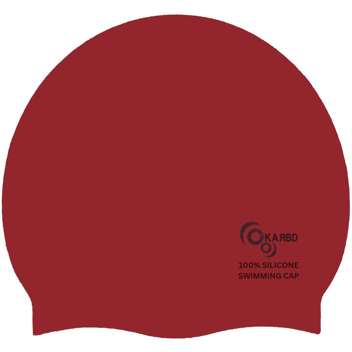KARBD Silicone Swimming Cap Unisex Soft Waterproof Swimming Pool Head Cap Water Sports Hat for Children Kids Adults Men Women Boys Girls of All Age (Universal Size, Regular Red)