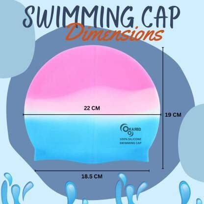 KARBD Silicone Swimming Cap Unisex Soft Waterproof Swimming Pool Head Cap Water Sports Hat for Children Kids Adults Men Women Boys Girls of All Age (Universal Size, Pink White Blue)