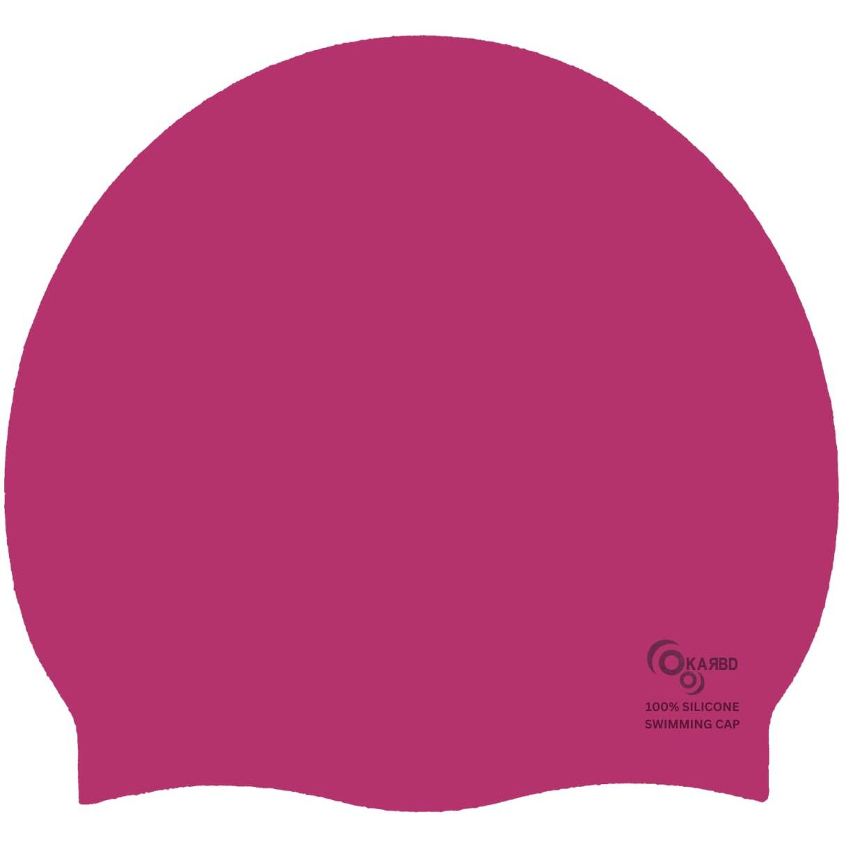 KARBD Silicone Swimming Cap Unisex Soft Waterproof Swimming Pool Head Cap Water Sports Hat for Children Kids Adults Men Women Boys Girls of All Age (Universal Size, Regular Beetroot)