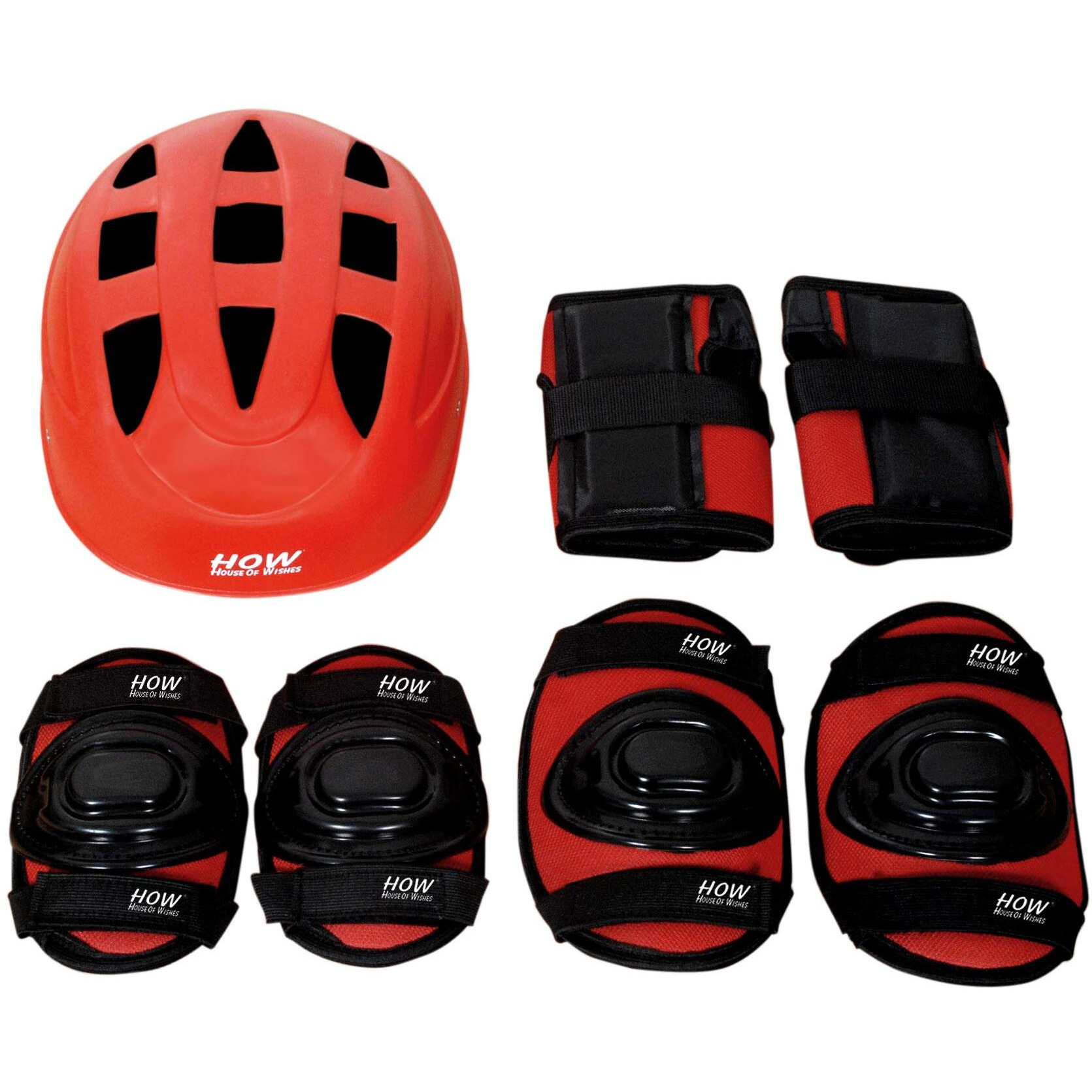 HOW (HOUSE OF WISHES) with Device Skating Set for 6 to 9 Year (S, red)
