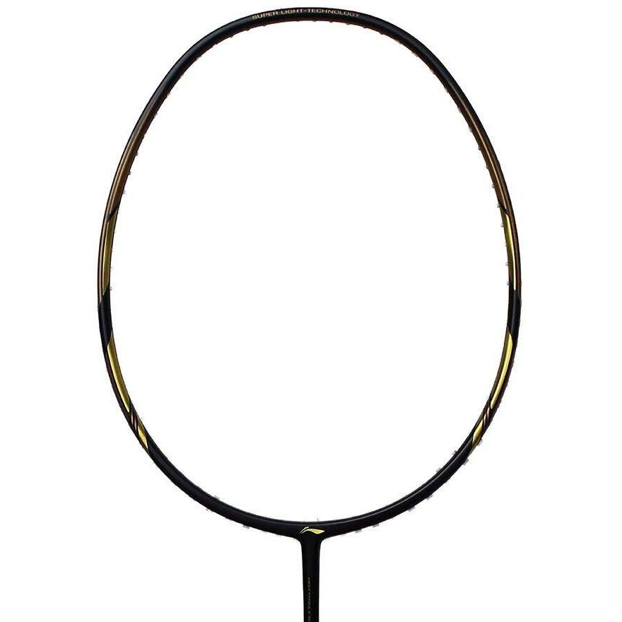 Li-Ning Windstorm 78+ Badminton Racket Carbon-Graphite, Unstrung (Black Gold)