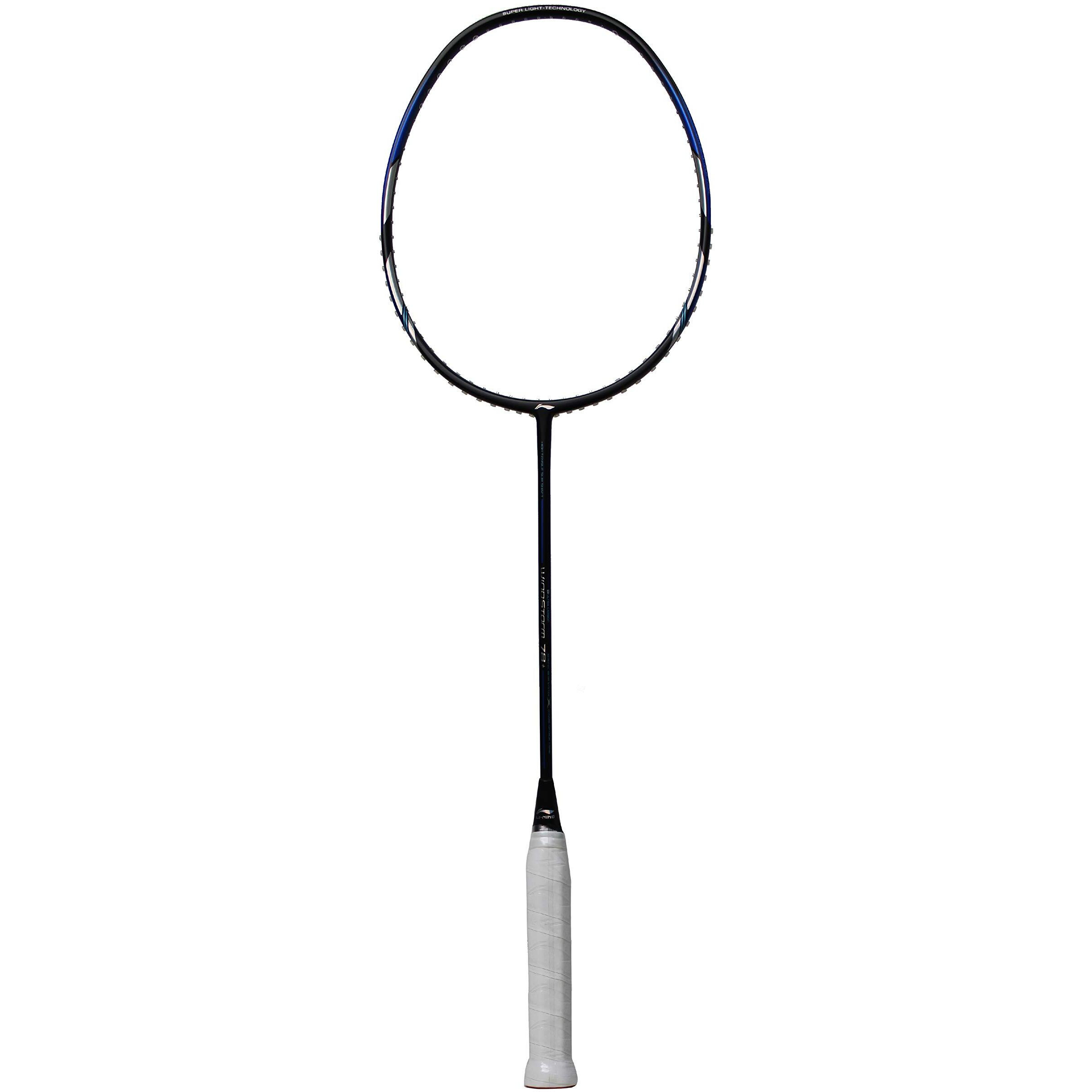 Li-Ning Windstorm 78+ Badminton Racket Carbon-Graphite, Unstrung (Black Silver Blue)