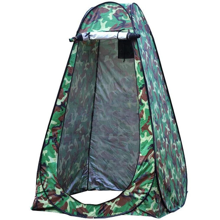 BLEQYS Pop Up Privacy Tent Shower Tent Portable Outdoor Camping Bathroom Toilet Tent Changing Dressing Room Privacy Shelters Room for Hiking and Beach with Carry Bag (Military)