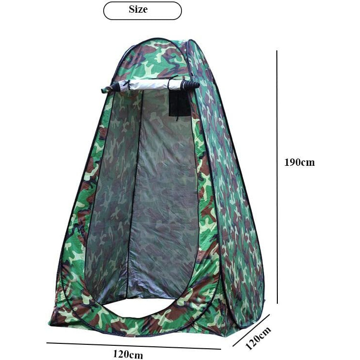 BLEQYS Pop Up Privacy Tent Shower Tent Portable Outdoor Camping Bathroom Toilet Tent Changing Dressing Room Privacy Shelters Room for Hiking and Beach with Carry Bag (Military)