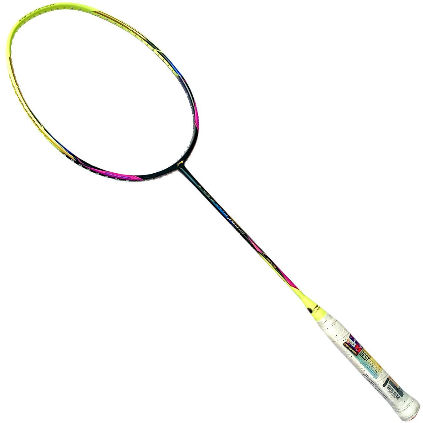 Li-Ning Windstorm Nano 760 Lite Carbon Fibre Professional Team Badminton Racquet (Charcoal Lime, Weight - 78 Grams) Carbon Fiber