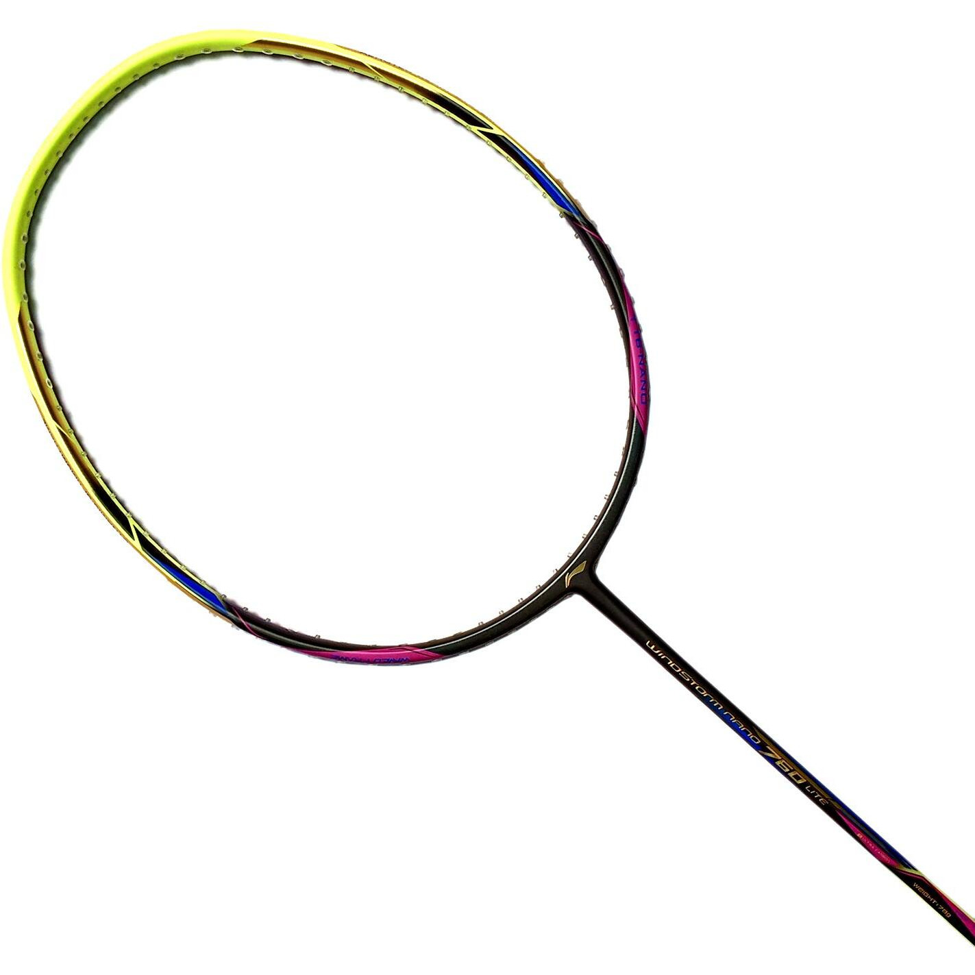 Li-Ning Windstorm Nano 760 Lite Carbon Fibre Professional Team Badminton Racquet (Charcoal Lime, Weight - 78 Grams) Carbon Fiber