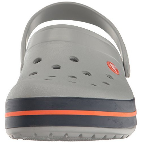Crocs Unisex Adult Light Grey/Navy Crocband Clog 11016-01U-M6W8